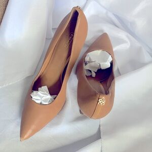 COACH heels in British tan